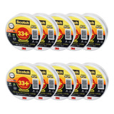 Kit 10 Fitas Isolante Scotch 33+ 19mm X 20m 3m Profissional