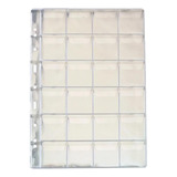Kit 10 Folha Plastico Moedas 24 Divisões Furo Universal Aba