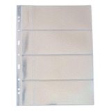 Kit 10 Folhas Plastico Cédula Acetato 3bzn 4 Divisões Bolso