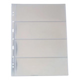 Kit 10 Folhas Plástico Cédula Acetato 4 Divisões
