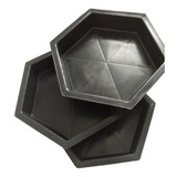 Kit 10 Forma Sextavada 8cm Molde Concreto Bloquete Cimento 