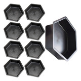 Kit 10 Fôrmas Sextavada Rêsistentes Construção Pisos 8cm