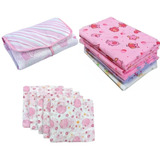 Kit 10 Fraldas De Pano 2 Cueiro 1 Trocador Portatil