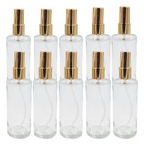 Kit 10 Frascos Vidro Perfume/aromatizante Válvula Luxo 100ml