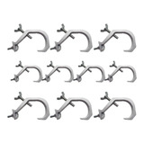 Kit 10 Garra Gancho Clamp Iluminacao 2 Polegada Alum Q20 Q30