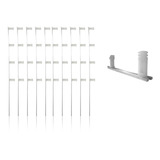 Kit 10 Haste Alumínio Tipo M Cerca Elétrica 75cm 4 Isolador