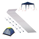 Kit 10 Haste Estaca Inox 35cm P/ Gazebo Lona Camping Praia
