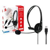 Kit 10 Headset Usb Voip Skype C Cancelador De Ruído Tubo Voz