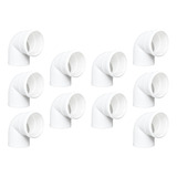 Kit 10 Joelho Cotovelo Esgoto 90° Branco 50mm Fortlev