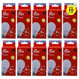 Kit 10 Lampada Led 9w Kian 3000k Amarela Promoção
