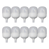 Kit 10 Lâmpada Led Bulbo, 100w, E27, Bivolt, Luz Branco Frio