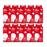 Kit 10 Lampada Led E27 9w Branca Ou Amarela Casa E Comercio 