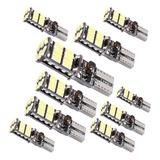 Kit 10 Lampada T10 26 Led Cambus Canceller Branca Atacado 