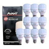 Kit 10 Lâmpadas Led 20w Alta Potência Bulbo Avant E27 6500k