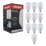Kit 10 Lâmpadas Led 30w Ultra Forte 127v / 220v Area Grande