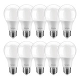 Kit 10 Lâmpadas Led Bulbo 12w E27 Branco Frio Inmetro Elgin