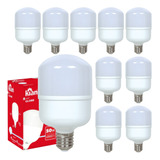 Kit 10 Lampadas Led Bulbo 50w E27 6500k Bivolt Economica