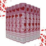 Kit 10 Lança Confetes Chuva De Corações Vermelhos 30cm