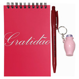 Kit 10 Lembrancinhas Evangélica Caderneta Botija Rosa Caneta