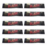 Kit 10 Livretos Raw Black Preta Grande King Size C/ 32 Un