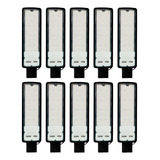 Kit 10 Luminária Led Para Poste 200w Iluminação Publica 65