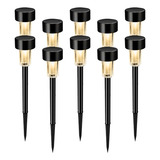 Kit 10 Luminárias Espeto Solar Poste Jardim Decoração Led 