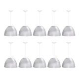 Kit 10 Luminárias Para Galpão Industrial 16 Poleg Cristal