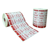 Kit 10 Mil Etiquetas Adesivas Lacre Delivery Adegraf Etiquetas Cor Branco 100 X 30 20 G