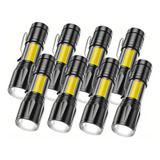 Kit 10 Mini Lanterna Tática Led Usb Recarregável Atacado