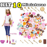Kit 10 Miniaturas Comida Cozinha Boneca