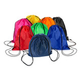 Kit 10 Mochilas Saco Nylon P/