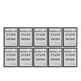 Kit 10 Moldura Quadro A4 21x30 C/ Vidro Certificado Diploma