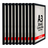 Kit 10 Molduras A3 Quadro Caixa Alta 30x42cm Foto Com Vidro