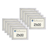 Kit 10 Molduras Porta Diploma Certificado A4 21x30 Branco Liso