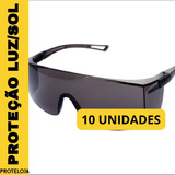 Kit 10 Óculos Proteção Segurança Rj