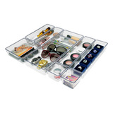 Kit 10 Organizador Multiuso Modular Gavetas Acrílico Cristal