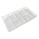 Kit 10 Organizador Multiuso Modular Gavetas Acrílico Cristal