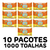 Kit 10 Pacotes Lenço Umedecido Natural Baby 1000 Unidades