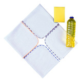 Kit 10 Pano De Pia Prato Alvejado Flanela Multiuso Cozinha