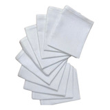 Kit 10 Pano De Prato Alvejado Branco Bainha Liso Grande