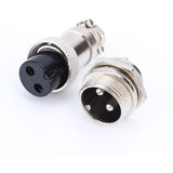 Kit 10 Pares Conector Redondo Gx16 Mike 2 Vias