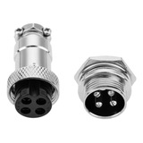 Kit 10 Pares Conector Redondo Gx16 Mike 4 Vias