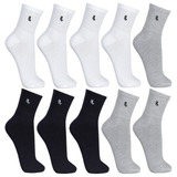 Kit 10 Pares Meia Lupo Cano Médio Masculina Atacado Original