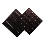 Kit 10 Pçs Piso Tátil Alerta E Direcional Pvc 25x25 Preto