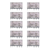 Kit 10 Pçs Relé Mini Reversível 24vdc Hf41f-24-zs 6a 250vac