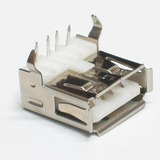 Kit 10 Peças - Conector Usb Tipo A 90 Graus Solda Placa 