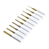 Kit 10 Peças - Fresa 0,8mm A 3,175mm / 1/8 - Pcb/cnc/router