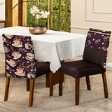 Kit 10 Peças Capas De Cadeira Jantar Estampadas Com Elástico