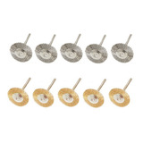 Kit 10 Peças Escova De Aço E Latao P/ Micro Retifica