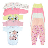 Kit 10 Peças Maternidade Roupa De Bebê Body + Mijão - Femini